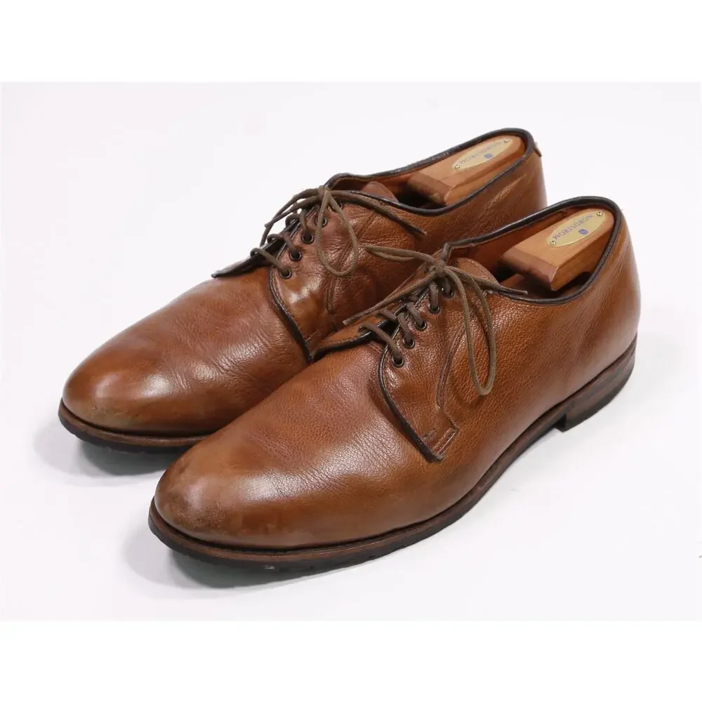 Allen Edmonds San Marco Brown Pebble Grain Leather Lace-Up Dress Shoes 13 D